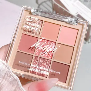 لوحة ظلال عيون نباتية خالية من القسوة 9 ألوان صديقة للبشرة الحساسة مجموعة ملابس طوال اليوم غير لامعة/لامعة لظلال العيون - Product Image 6