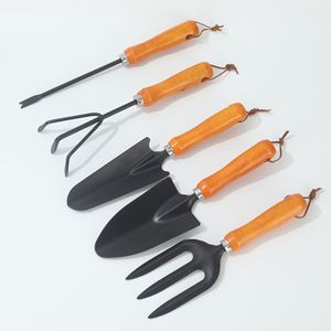 Gardening Tool Set 5 Pieces Stainless Steel Shovel Fork Rake Canvas Bag For Outdoor Garden Use - Product Image 2