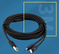 Câble de charge de 3 mètres pour Playstation 5, lumière LED, type C, câble USB 2 en 1 pour PS5/Xbox Series X/S/Switch, chargeur USB