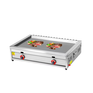 Parrilla <span class=keywords><strong>industrial</strong></span> de <span class=keywords><strong>barbacoa</strong></span> de <span class=keywords><strong>gas</strong></span> portátil sin humo para interiores de 2 quemadores Horno plano compacto - Product Image 4