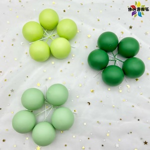 Toppers a sfera opaca nuove palline <span class=keywords><strong>di</strong></span> schiuma palline verdi finte per la decorazione della <span class=keywords><strong>torta</strong></span> happy birthday green topic 20 pz mix color