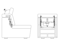 Mécanisme de charnière de repose-tête en acier réglable électriquement ODE, charnière de repose-tête de canapé en métal multi-vitesses, quincaillerie