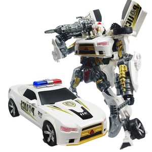 <span class=keywords><strong>Jouet</strong></span> éducatif transformable en <span class=keywords><strong>métal</strong></span> pour enfants, modèle de robot voiture de police Hornet jaune, cadeau pour garçons de 8 à 13 ans, dans une boîte colorée avec fenêtre - Product Image 5