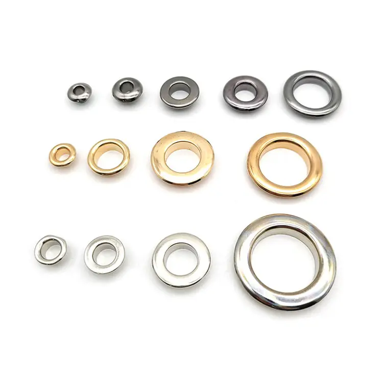 YYX Wholesale Metal Curtain Tape Eyelet Grommets 1.5 to 40mm Metal Eyelets and Grommets with Washers