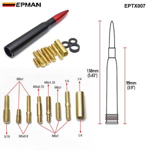 AUTOFAB - EPMAN Universal Anti-robo de bronce punta calibre 50 bala antena <span class=keywords><strong>corta</strong></span> para Jeep Wrangler EPTX007 - Product Image 2