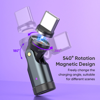 USBC vers USBC 180 flexion 360 Rotation téléphone portable charge et données Type C adaptateur convertisseur magnétique
