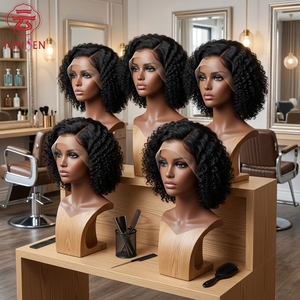 Nueva Peluca <span class=keywords><strong>de</strong></span> Encaje No-Remy para <span class=keywords><strong>Mujer</strong></span>, Estilo Europeo Americano, Cabello Largo Rizado con Ondas Grandes, Marrón Claro, 100% - Product Image 4