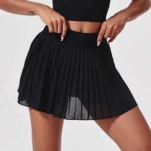 DQ5227女性服Y2kプリーツスカート女性用ジムウェアアスレチック<span class=keywords><strong>2</strong></span> in 1スカートポケット付きアクティブウェアテニススカート女の子用 - Product Image 2
