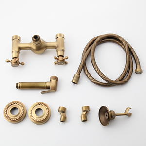 JIENI in ottone antico manico singolo rubinetto da bagno in stile classico a mano <span class=keywords><strong>doccia</strong></span> 2 Mixer in <span class=keywords><strong>acciaio</strong></span> inossidabile - Product Image 2