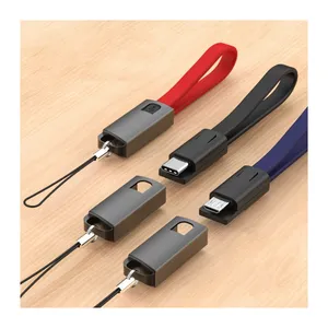 Promotional Gift Custom Logo travel Type c data cables Keychain design Multi Charger Cord Mobile Phone USB Charging Cable