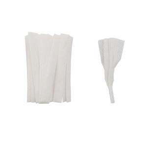 Vente en gros 20 pièces/sac 70*8mm bricolage sain reconstruire des coussinets en maille cinq couches style sergé bandes de coton biologique sans javel naturel - Product Image 4