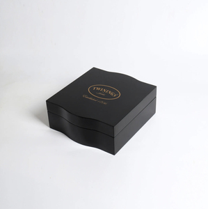 Caja de Madera MDF Rectangular con 9 Compartimentos para Bolsitas de Té, Hecha a Mano, con Acabado Mate y Brillante, Estampado en Caliente Negro, para Regalos y Manualidades - Product Image 4