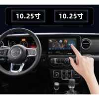 Reproductor Multimedia para Auto con Pantalla Táctil Dual de 10.25 Pulgadas, Navegación CarPlay y Android Auto para Jeep Wrangler 2018-2023, Compatible con LHD y RHD