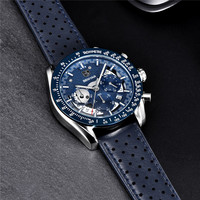 Reloj BENYAR para hombre 5120 moda multifunción impermeable deportes marea relojes de cuarzo negocios cuero genuino luminoso pulsera de lujo