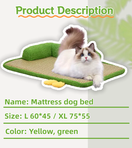 Milieuvriendelijk Schattig Rotan Huisdierbed Effen Patroon Zomerkennel Hondenslaapbed Met Doos/Karton Plukken - Product Image 5