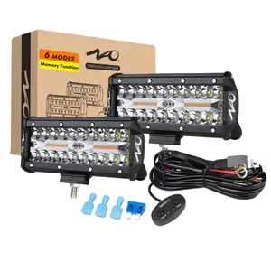 NAO pabrik grosir daya tinggi 7 inci 72w lampu mengemudi Bar lampu kerja Led untuk Offroad 12v lampu kerja Truk barang penjualan terbaik