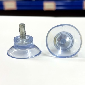 Ventouse à vis M6 8 mm en PVC transparent réglable pour quincaillerie de meubles - Product Image 2