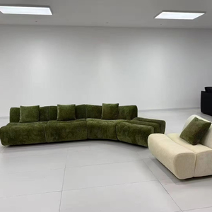 Juego de sofá de esquina seccional en forma de L de lujo moderno reclinable tela de chenilla Modular sala de estar apartamento <span class=keywords><strong>Hotel</strong></span> Villa muebles - Product Image 1
