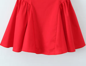 HanOu <span class=keywords><strong>2</strong></span> Color way Back Hollow Out Ärmelloses einfarbiges Rundhals ausschnitt Casual Fashion Mini kleid für Frauen - Product Image 5