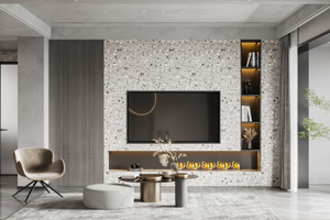 TUZHI <span class=keywords><strong>CASA</strong></span> <span class=keywords><strong>Table</strong></span> <span class=keywords><strong>murale</strong></span> flottante de salon moderne, longue, rustique, luxueuse, à finition brillante blanche, support TV - Product Image 5