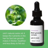 Sérum de croissance capillaire à la biotine 5% Formule à base de thé aux herbes Traitement anti-chute de cheveux Soin du cuir chevelu 60ml Marque privée OEM pour hommes et femmes