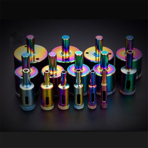 Bộ 15 Mũi Khoan Lỗ Kim Cương Titan 6-50Mm Mũi Khoan Đá Cẩm Thạch Thủy Tinh Gốm Gạch Nhiều Màu Sắc Với Kích Thước Hang Động Bằng Laser - Product Image 2