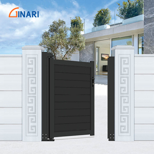Puerta de Entrada Moderna de Aleación de Aluminio, 6 pies, con Recubrimiento en Polvo, Diseño de Espiral, Puerta Pequeña para Caminantes, para Jardín, Patio o Villa - Product Image 2