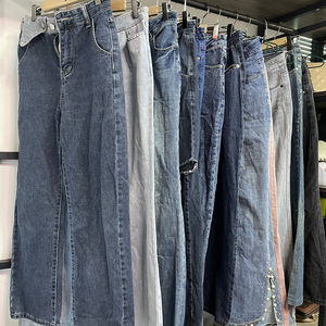 Jeans d'occasion pour femmes, denim skinny de bonne qualité, <span class=keywords><strong>stock</strong></span> de jeans pour femmes, vêtements de marque dépassés - Product Image 3