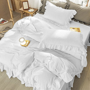 Tùy Biến Đám Cưới Kit Linen Tấm Bộ Đồ Giường <span class=keywords><strong>Comforter</strong></span> Bộ Nhà Máy Sang Trọng Giá Pháp Linen Khăn Trải Giường Cho Phòng Ngủ - Product Image 4