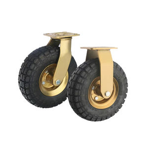 Roue pneumatique en caoutchouc à noyau en acier de 10 pouces avec couvercle anti-poussière, chariot de plage, pneu en mousse, roue pivotante robuste gonflable - Product Image 1