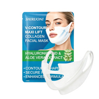 Masque facial au collagène liftant en V OEM - Masque facial au collagène hydrogel à libération prolongée pour double menton et contour en V Maxi Lift