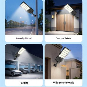 Lampadaires solaires ABS haute luminosité 200W SMD5730 120 LED IP65 étanches pour éclairage routier/jardin 6000K CE RoHS Angle de faisceau 270° - Product Image 6