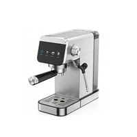 Cafetera Espresso Anbolife de 15 Bares, Panel Táctil Colorido, Calentamiento con Termobloque, Portafiltro de 51 mm, Vaporizador, Certificación CE, para Baristas Caseros, OEM