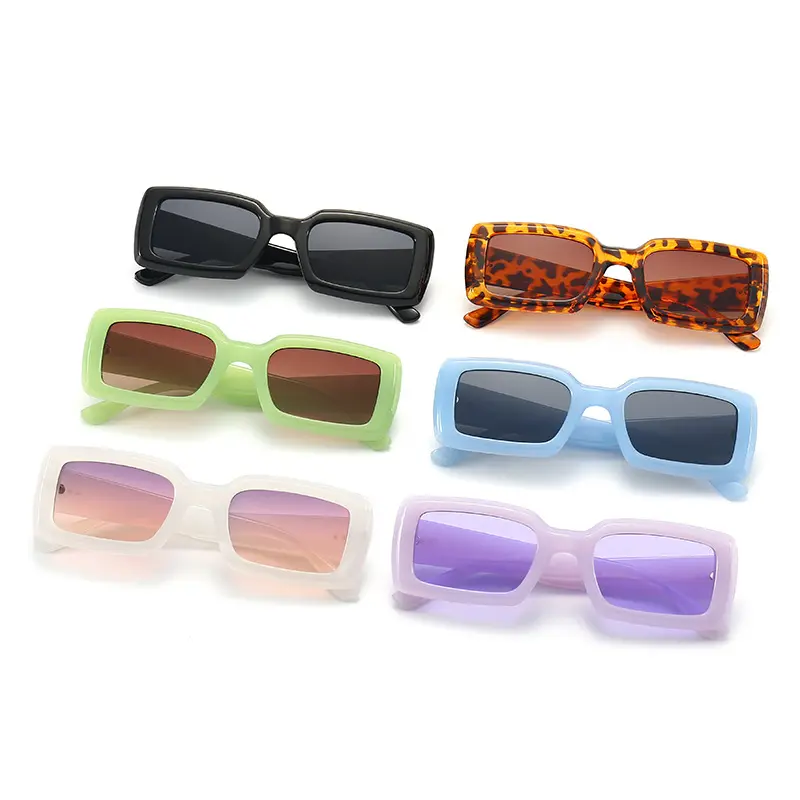 FEROCE Hot Fashion Trendy Vendors Wholesale Cheap Women Small Pink Square Rectangle Shades Sunglasses