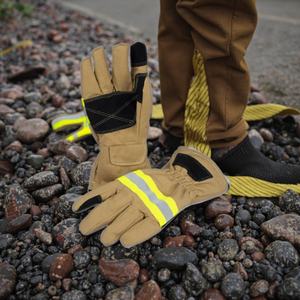 NOMEX Cowhide Aramid Flame Retardant Gloves Firefighting Rescue Gear <b>Waterproof</b> Fireman Suits Wear-Resistant Firefighter Gear - Product Image 1