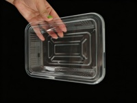 Ecologisch verantwoorde recyclebare PP/food-grade PET plastic snackbox, wegwerp clamshell voor fruit- en groentesnacks voor afhaal