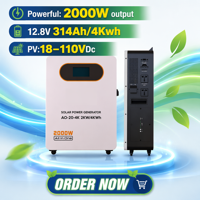 All in One Portable Solar Generator LiFePO4 Power Station With BMS 300W 500W 1000W 2000W 3000W 5000W for Home Backup
