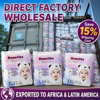 Couches jetables douces et respirantes pour bébés, ultra absorbantes, anti-fuites 3D, avec couche supérieure non-tissée 4 couches, pour nourrissons et tout-petits, 100% coton