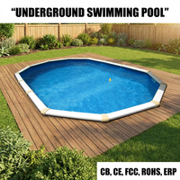 Piscine hors sol en acier galvanisé, équipement aquatique durable pour usage extérieur