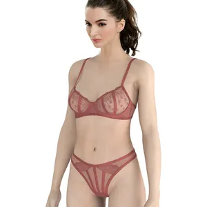 RTS Sexy Lingerie Women Embroidery Underwear Sexy Women Sexy Sexy Bra And Brief Set