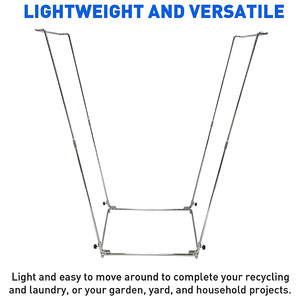Supporto Pieghevole in <span class=keywords><strong>Metallo</strong></span> per Sacchi della Spazzatura, Telaio Portatile per Sacchi della Spazzatura da Esterno - Product Image 6