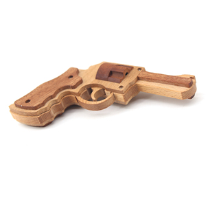 Juguetes Inteligentes de Madera para Adultos, Pistola de Madera Tipo Revólver Smith & Wesson, Proveedores Mayoristas de Juguetes de Madera - Product Image 3