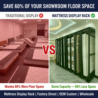 Présentoir de matelas coulissant et rotatif sur mesure, robuste, pour showroom, support de rangement multifonctionnel en métal