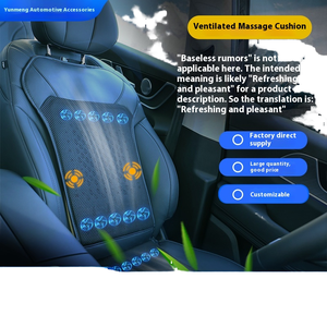 Summer Car Ventilated Seat <b>Cushion</b> by Manufacturer Cooling Leather <b>Pad</b> With Breathable Heat Dissipation Cover YM-SC-TFX6 Ventila - Product Image 4