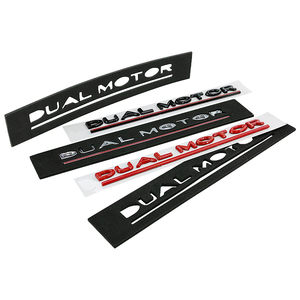 Accesorios para Model 3 Y S X, Adhesivo de Doble Motor, Logotipo 3D en ABS Cromado Negro, Emblema de Letras <span class=keywords><strong>DUAL</strong></span> MOTOR, Calcomanía para Maletero de Coche - Product Image 5