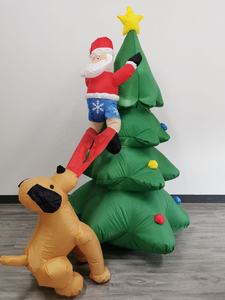 Décorations extérieures gonflables <span class=keywords><strong>de</strong></span> Noël Chien pour la maison Jardin Cour Jouet gonflable Père Noël Arbre <span class=keywords><strong>de</strong></span> Noël avec lumière Xmas <span class=keywords><strong>Gif</strong></span> - Product Image 4