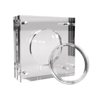 Présentoir de pièces en acrylique Lucite Cion Capsule Acrylique Coin Holder Case