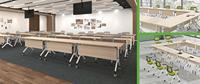 Table de bureau pliable multifonctionnelle moderne pour hôtels, formations, conférences, écoles et hôpitaux – Meilleure vente