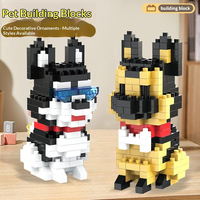 Jihui Yigao Série Chiots Mignons Figurine de Chien en Plastique ABS Modèle de Jouet Bloc de Construction pour Enfants Cadeau Vente en Gros