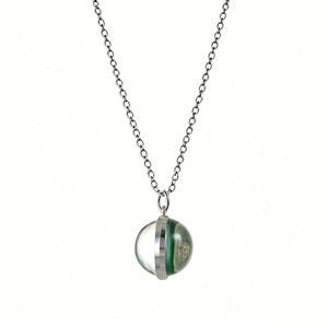 Collier sphérique double face avec corps céleste cosmique, planète, pendentif pierre du temps, un accessoire tendance et original pour moi - Product Image 4